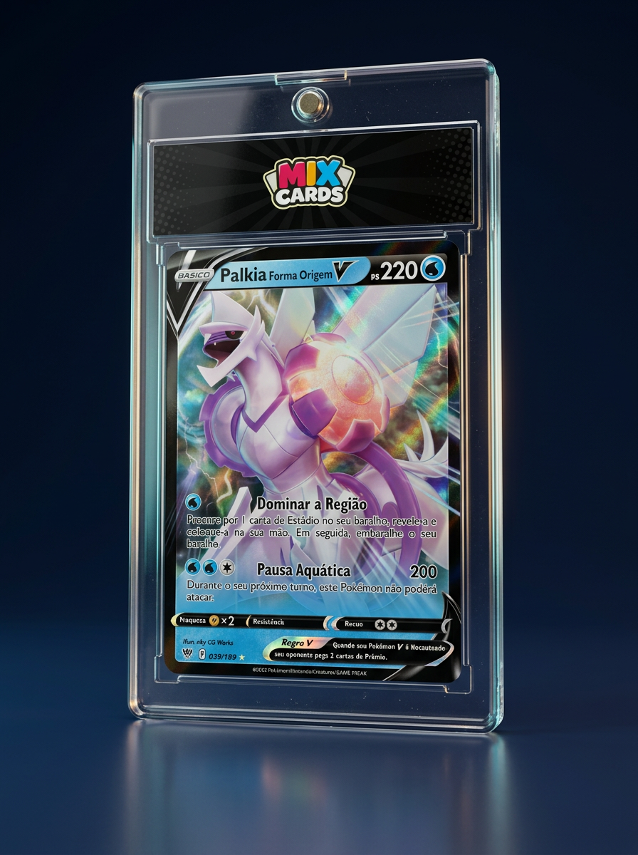 Card Palkia Forma Origem V em case magnético MIX CARDS