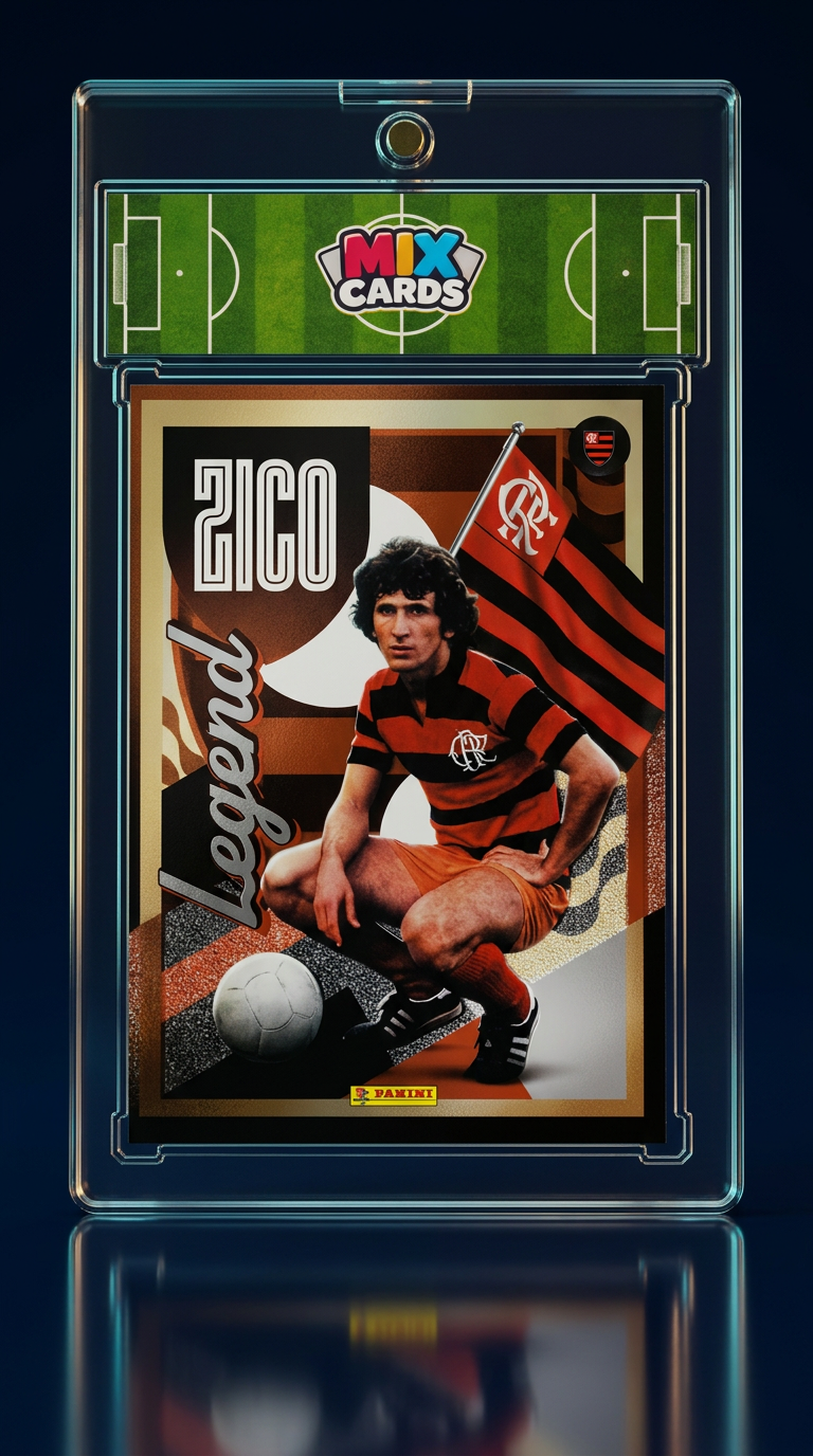 Card do Zico em case magnético MIX CARDS